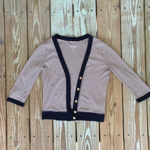 Navy striped cardigan